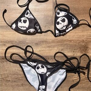 Jack Skellington Triangle String Bikini